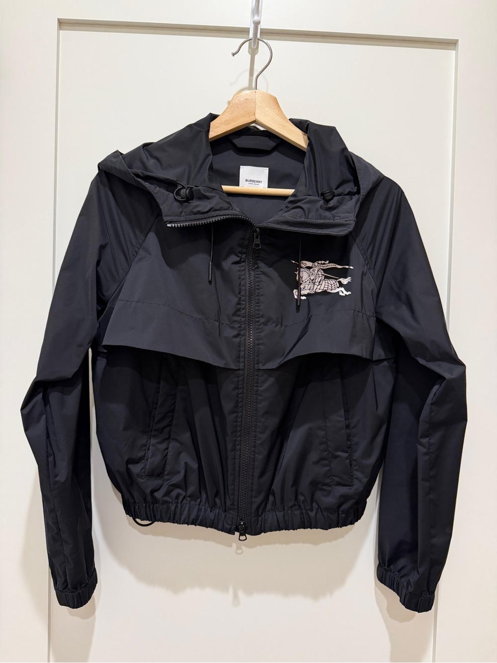 Burberry Black Logo Windbreaker Jacket